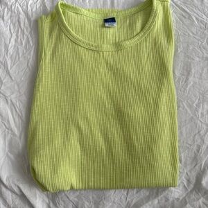 Old Navy Bright Green Ribbed Tank Top
